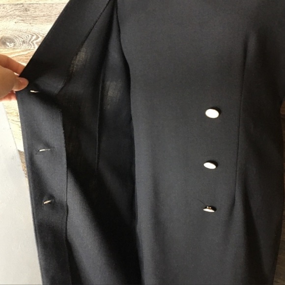 Vintage 60s 70s dress Union label sz M/L Henry Lee blazer black VTG 1970s retro - Picture 12 of 16